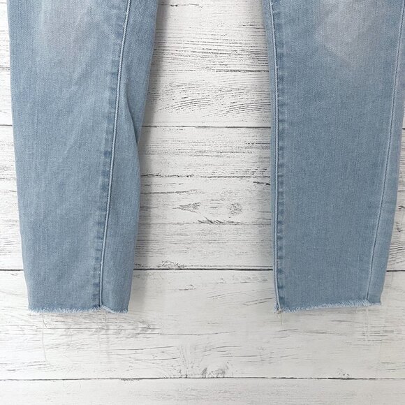 J. Crew Mercantile Women's Jeans High Rise Skinny Light Wash Raw Hems size 24 - Picture 6 of 9